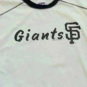 CSA Vintage Men's Giants t-shirt navy blue and ivory size xl